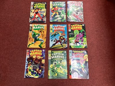 Lot 397 - Nine Marvel Captain Marvel Comics. #2, #3, #6,...