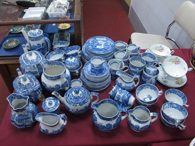 Lot 1199 - Copeland Spode pottery Italian pattern blue...