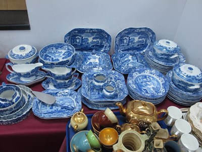 Lot 1192 - A Copeland Spode pottery Italian pattern blue...