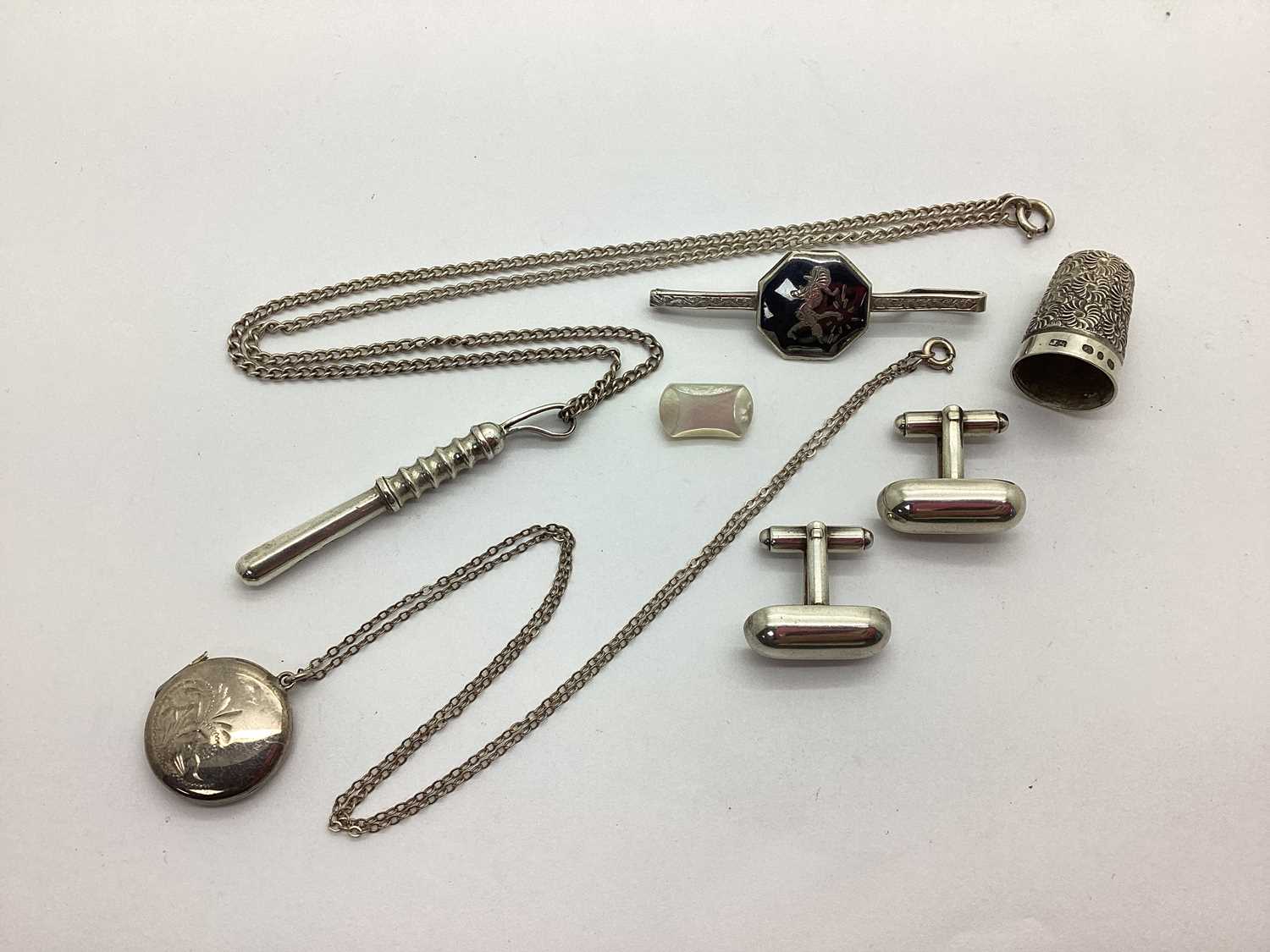 Lot 143 - A Pair of Hallmarked Silver Cufflinks, GA MM,...