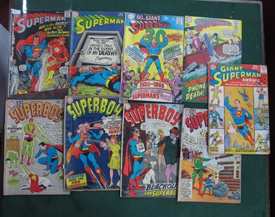 Lot 453 - Nine DC Comics all featuring Superman,...