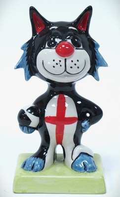 Lot 1289 - Lorna Bailey - Come On England the Cat, 15.5cm...