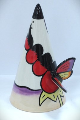 Lot 1264 - A Lorna Bailey Butterfly Conical Sugar Caster,...