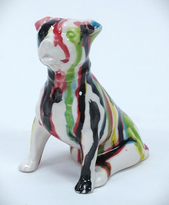 Lot 1286 - Anita Harris 'Slash' Staffy Dog Figure, gold...