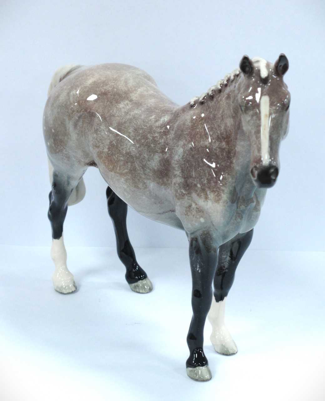 Lot 1242 - Beswick Strawberry Roan Hunter Horse, 19cm in...