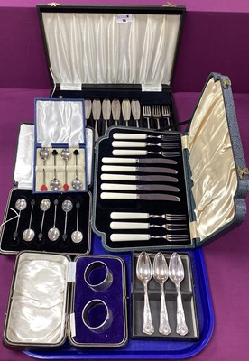 Lot 14 - Assorted Plated Cutlery, including hallmarked...