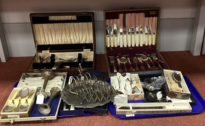 Lot 36 - Assorted Plated Ware, including a hallmarked...