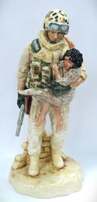 Lot 1251 - Peggy Davies 'In the Arms of a Hero' Figure,...