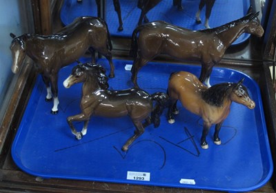 Lot 1293 - Beswick Dartmoor Pony and three further...