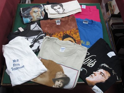 Lot 343 - Elvis Presley t-shirts, ten in total.