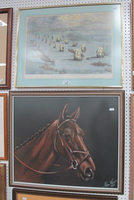 Lot 1493 - Alan Ward (Derbyshire Artist) Chestnut Horse...