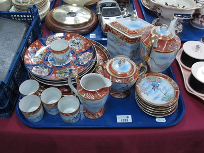 Lot 1333 - Chinese Imari Pattern Plates, Japanese coffee...