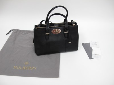 Lot 1373 - Mulberry; Bayswater Double Zip Tote, in black...