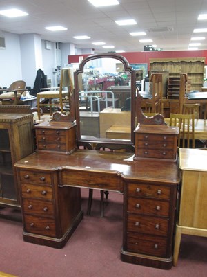 Lot 1549 - XIX Century mahogany dressing table with a...