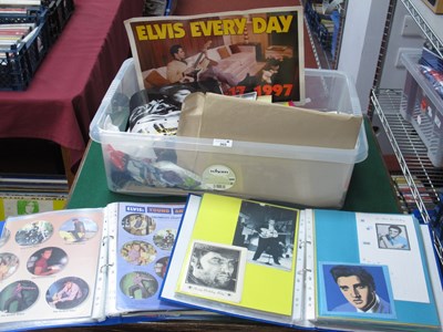Lot 365 - Elvis Presley Ephemera, large box of...