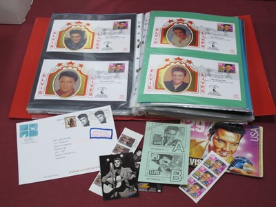 Lot 1092 - Elvis Presley Stamps and First Day Covers,...