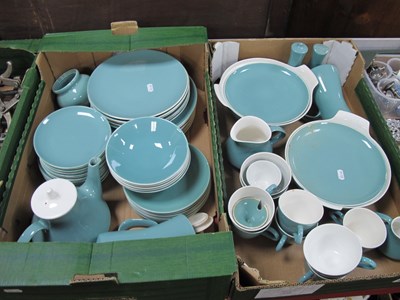 Lot 1075 - Poole blue and white glazed tea and dinnerware...