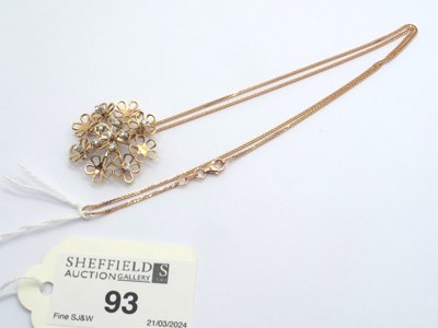 Lot 93 - A Modern 18ct White and Rose Gold Diamond Set...