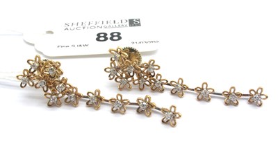 Lot 88 - A Pair of Modern 18ct White and Rose Gold...
