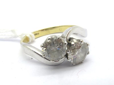 Lot 197 - An 18ct Yellow and White Gold Two Stone...