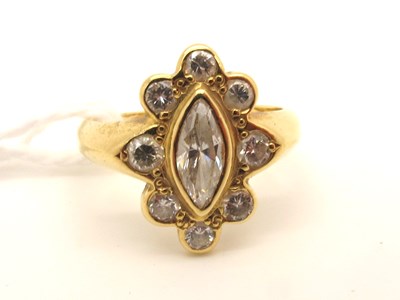 Lot 181 - A Modern 18ct Gold Diamond Cluster Ring, of...