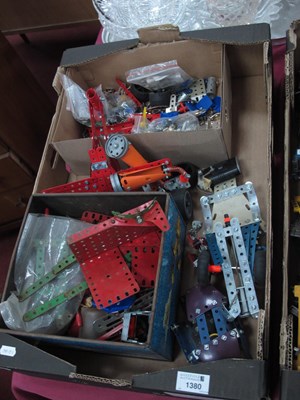 Lot 1380 - Vintage Meccano parts, Meccano plane etc. 1 Box