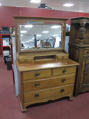 Lot 1505 - Art Nouveau satin walnut dressing table with...