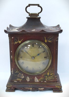 Lot 1431 - Mappin & Webb carriage clock with chinoiserie...