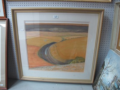 Lot 1471 - Winstanley 'Evening Train' Watercolour, 46.5 x...