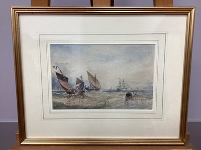 Lot 1224 - EDWIN HAYES (1820-1904) 
Coastal Scene, with...