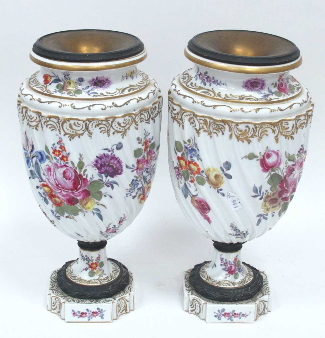 Lot 1078 - A Pair of Late XIX Century German Porcelain...