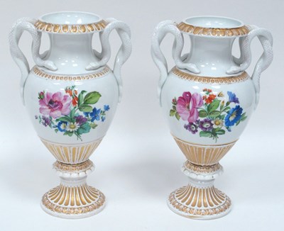 Lot 1083 - A Pair of Late XIX Century Meissen Porcelain...