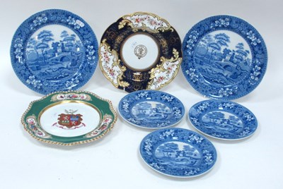 Lot 1028 - Five Spode 'Tower' Pattern Blue and White...
