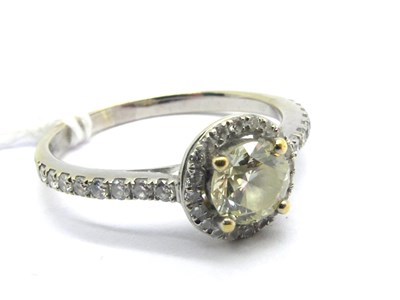 Lot 171 - A Modern Diamond Cluster Ring, the central...