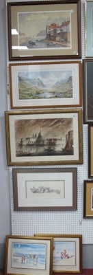 Lot 1492 - Jack Green, Staithes Harbour, limited edition...