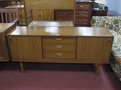 Lot 1561 - 1970s teak effect sideboard with sliding doors...