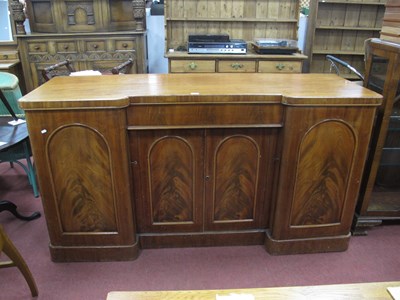 Lot 1529 - XIX Century mahogany breakfront sideboard with...