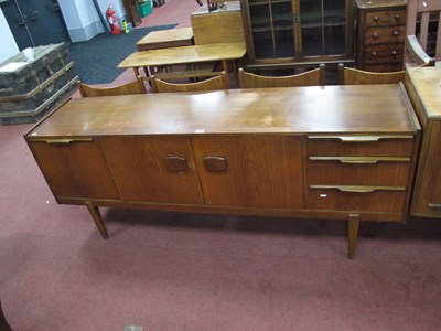 Lot 1558 - 1970s teak sideboard, stamped 'Melbray' to...