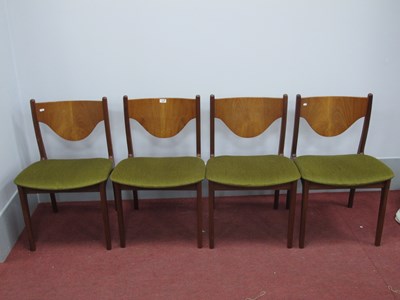 Lot 1557 - G Plan set of four teak dining chairs each...