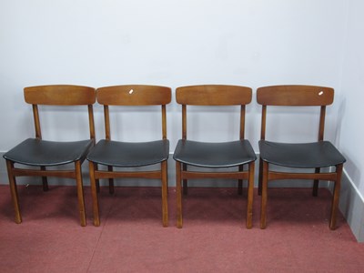 Lot 1538 - Set of four teak dining chairs, circa 1970s...