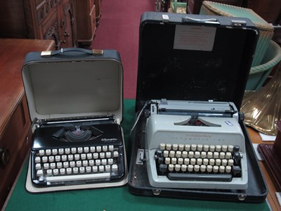 Lot 1143 - Scheidegger and Olympia Spendid 66 Typewriters....