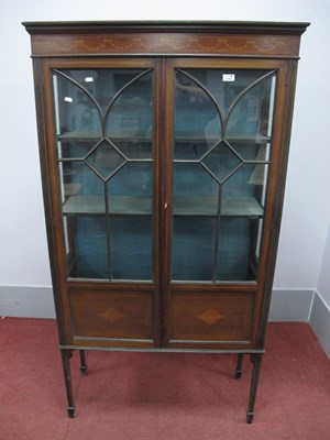 Lot 1567 - An Edwardian Mahogany Inlaid Display Cabinet,...