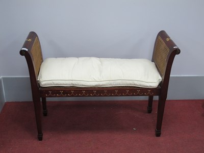 Lot 1555 - A Mid-Late XIX Century Window Settle, with...