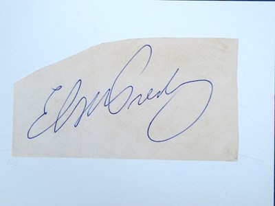 Lot 561 - Elvis Presley autograph signed with blue ink...