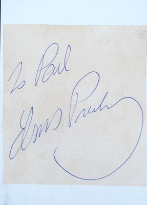 Lot 562 - Elvis Presley autograph signed to Paul with...