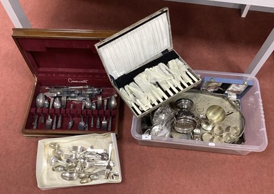 Lot 66 - Assorted Plated Cutlery, a hallmarked silver...