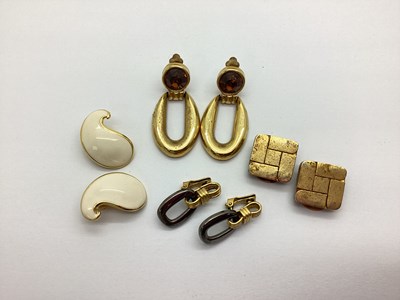 Lot 151 - Givenchy; A Pair of Modern Clip On Earrings,...