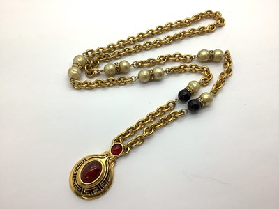 Lot 157 - Fendi; A Modern Gilt Metal Long Necklace,...