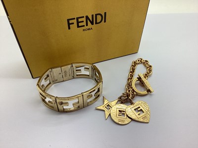 Lot 152 - Fendi; A Modern Bracelet, to T-bar and loop...