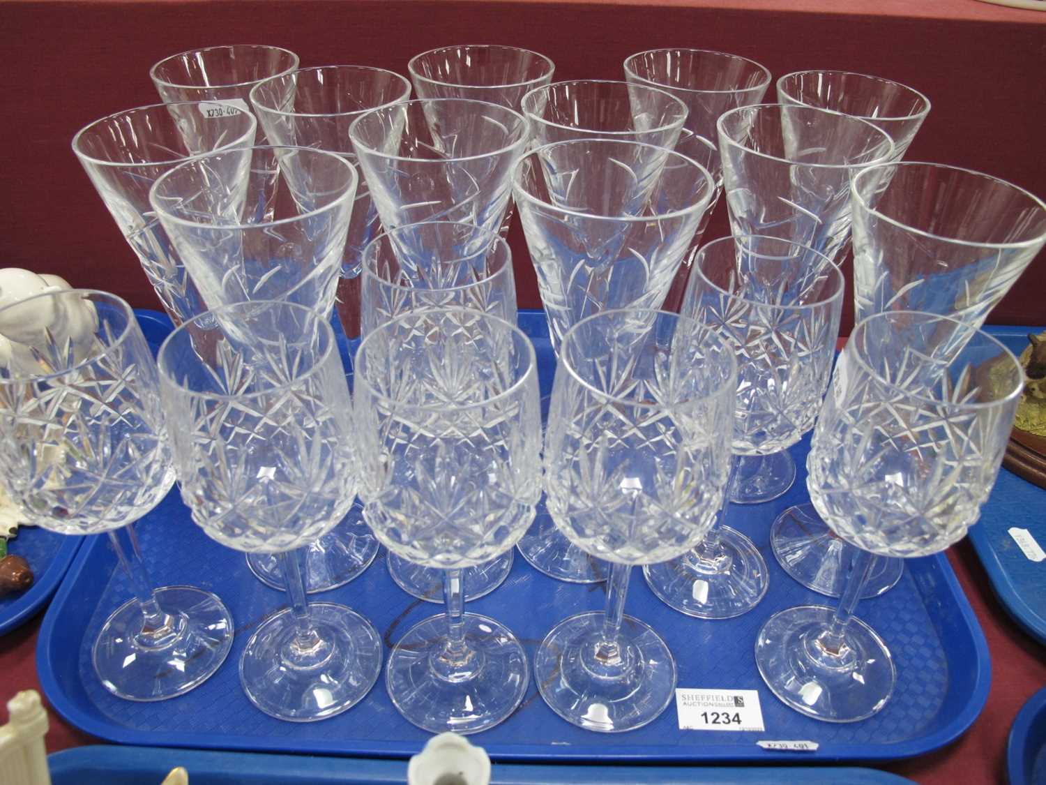 Lot 1234 - A Set of Twelve Royal Doulton Crystal 'Lunar'...